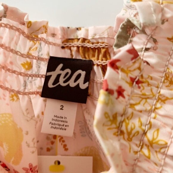 NWT Tea Collection Girl Puff Sleeve Midi Dress 2T - Picture 6 of 9